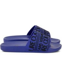 Versace Jeans Couture - Sandalias con logo en relieve - Lyst