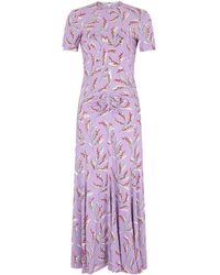 Rabanne - Floral-print Short-sleeve Dress - Lyst
