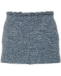 Valentino Garavani - Tweed Denim Skirt - Lyst