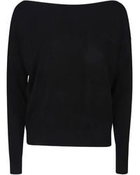Patrizia Pepe - T-Shirt mit U-Boot-Ausschnitt - Lyst