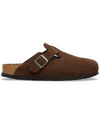 Birkenstock - Boston Suede Sandals - Lyst