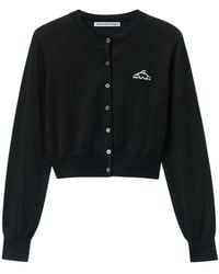 Alexander Wang - Logo-Print Cardigan - Lyst