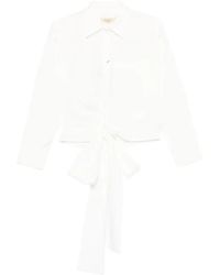 Weekend by Maxmara - Fresco Tie-Front Shirt - Lyst