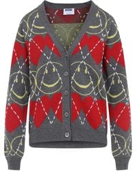 Moschino - Smiley-Heart Cardigan - Lyst