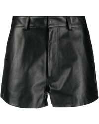 Gcds - Thigh-Length Leather Shorts - Lyst