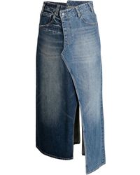 JNBY - Asymmetric Denim Skirt - Lyst