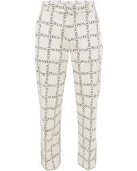 JW Anderson - Gerade Hose Mit Logo-Print - Lyst