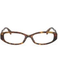 Miu Miu - Lunettes De Soleil À Monture Ovale - Lyst