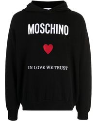 Moschino - Slogan-print Cotton Hoodie - Lyst
