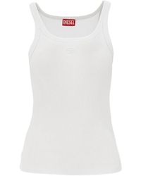 DIESEL - Ribbed Sleeveless Top - Lyst