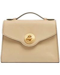 The Bridge - Leather Twist-Lock Tote Bag - Lyst
