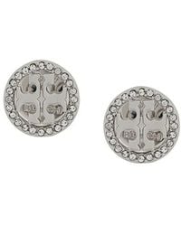 Tory Burch - Icon Pave Stud Earrings - Lyst