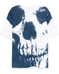McQueen - Camiseta con calavera estampada - Lyst