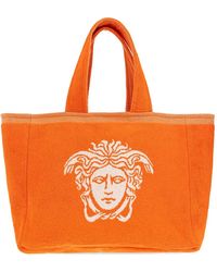 Versace - Cotton-Terry Jacquard Tote - Lyst