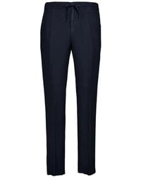 120% Lino - Drawstring Linen Trousers - Lyst