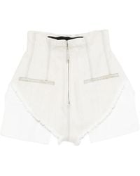 Rick Owens - Dirt Cutoffs Zip-Fastening Frayed Shorts - Lyst