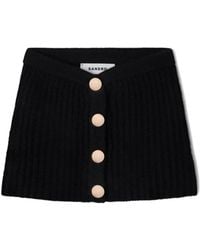 Sandro - Ribbed Button-Front Scarf - Lyst