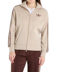 adidas - Firebird Zip-Up Logo-Detail Sweatshirt - Lyst