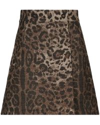 Dolce & Gabbana - Leopard-Print High-Waisted Miniskirt - Lyst