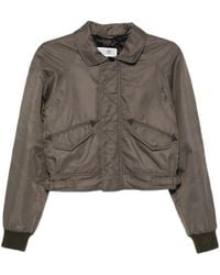 MM6 by Maison Margiela - Cropped Zip-Up Jacket - Lyst