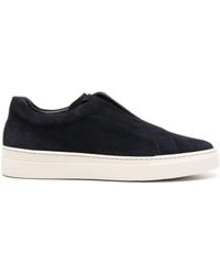 SCAROSSO - Luca Slip-On Suede Sneakers - Lyst