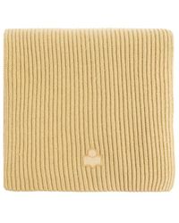 Isabel Marant - Marion Ribbed-Knit Logo-Patch Scarf - Lyst