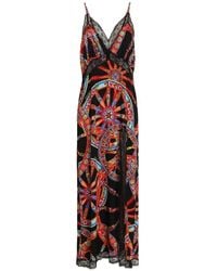 Dolce & Gabbana - Carretto-Print Charmeuse Slip Dress - Lyst