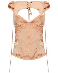 KNWLS - Beth Lace-Up Top - Lyst