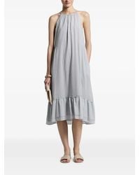 Peserico - Ruffled-Hem Halterneck Midi Dress - Lyst