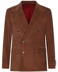 Canali - Blazer Capri En Velours Côtelé À Boutonnière Croisée - Lyst