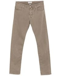 Jacob Cohen - Pantalon À Cinq Poches Et Patch Logo Nick - Lyst