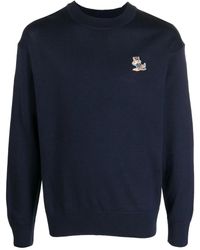 Maison Kitsuné - Jersey Con Parche De Zorro Bordado - Lyst