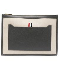 Thom Browne - Two-Tone Canvas Document Holder - Lyst