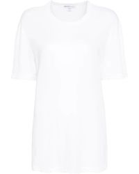 James Perse - Scallop-Edge Cotton T-Shirt - Lyst