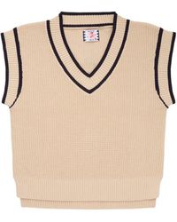Son Of The Cheese - Stripe-Trim V-Neck Vest - Lyst