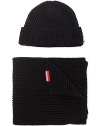 DSquared² - Knitted Beanie Hat And Scarf Set - Lyst