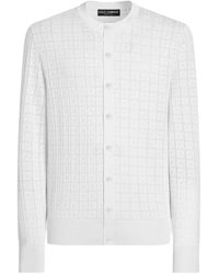 Dolce & Gabbana - Logo-Embroidered Silk Broderie Anglaise Cardigan - Lyst
