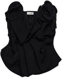 Magda Butrym - Rose-Detail Strapless Top - Lyst