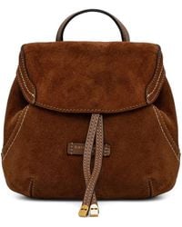 Gianni Chiarini - Violette Contrast-Stitch Suede Backpack - Lyst