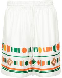 Casablancabrand - Playful Eagle Silk Shorts - Lyst