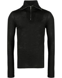 Jil Sander - Sweatshirt mit Reißverschlussdetail - Lyst
