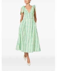 Rosie Assoulin - Tied-Sleeves Striped Dress - Lyst