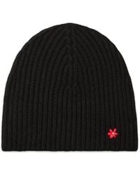 Tory Burch - Ribbed Flower-Detail Beanie Hat - Lyst