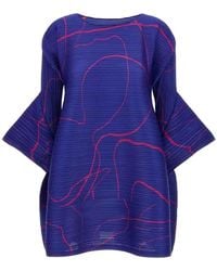 Pleats Please Issey Miyake - Haut À Design Plissé - Lyst
