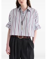 Twp - Next Ex Striped Cropped Shirt - Lyst