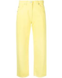 MSGM - Cropped Straight-leg Jeans - Lyst