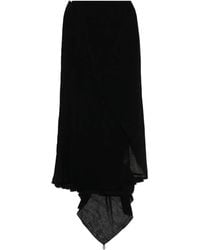 Yehuafan - Asymmetric-Hem Skirt - Lyst