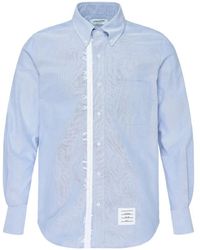 Thom Browne - Straight-Fit Long-Sleeve Button-Down Shirt - Lyst