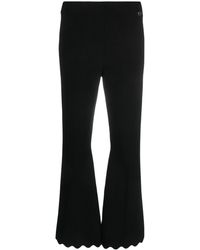 Twin Set - Flared Scallop-trim Trousers - Lyst