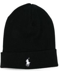 Polo Ralph Lauren - Embroidered-Logo Beanie Hat - Lyst